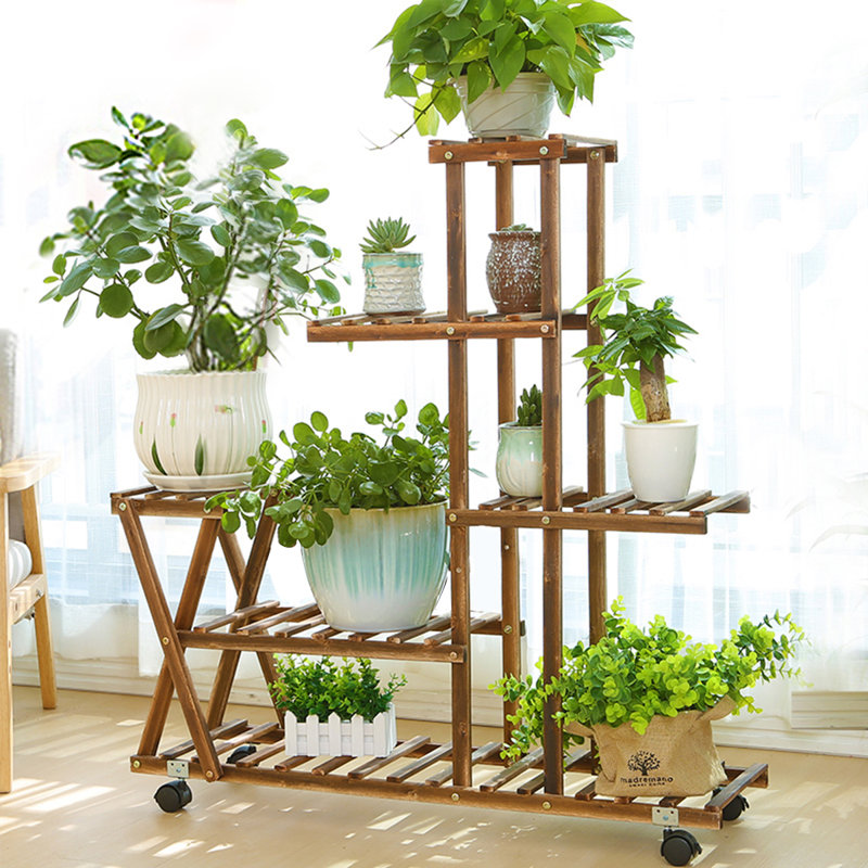 Red Barrel Studio® Barbot Wood Weather Resistant Plant Stand & Reviews